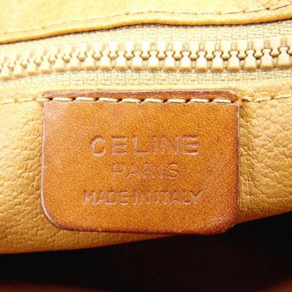 CELINE clutch bag macadam beige PVC ?~ leather Authentic used T17445 - Picture 7 of 9